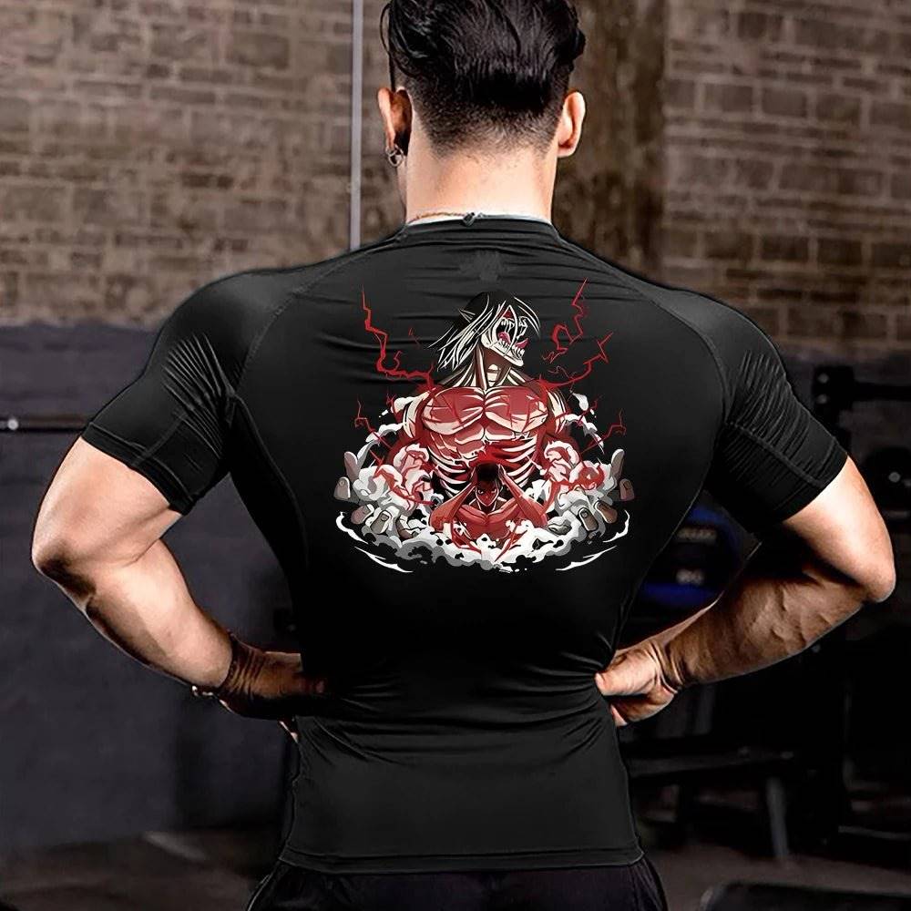 Attack on Titan Compression Gym Shirt - Tokyowai