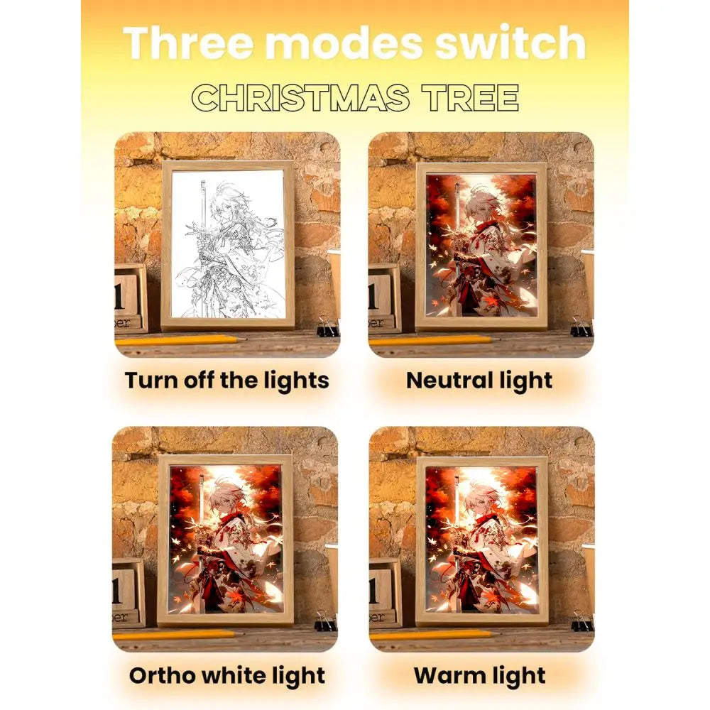 Genshin Impact LED Frame Light Art – Interactive and Captivating Wall Decor - Tokyowai