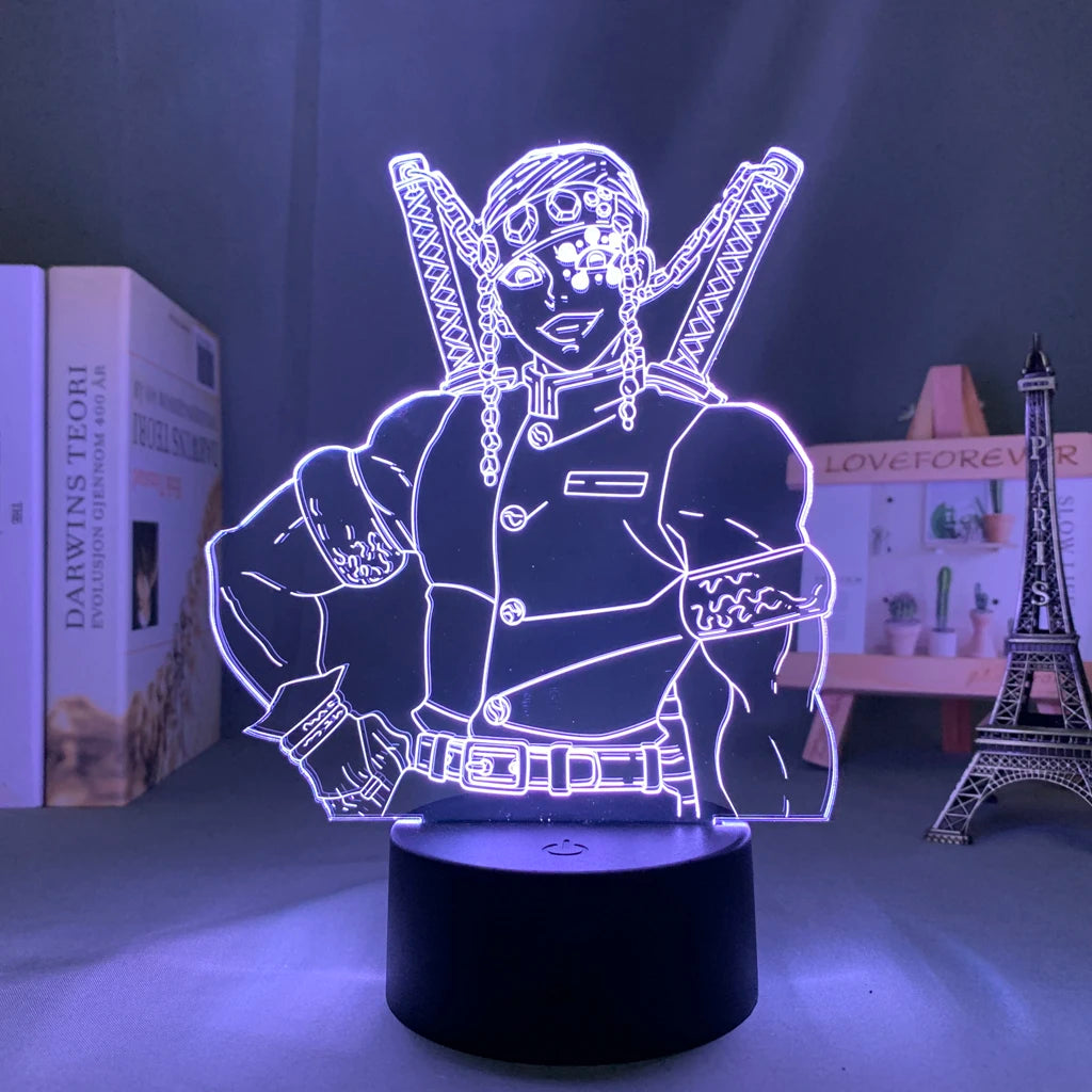 Demon Slayer LED Night Light Collection – 16-Color Anime Acrylic Lamps (37 Variants)