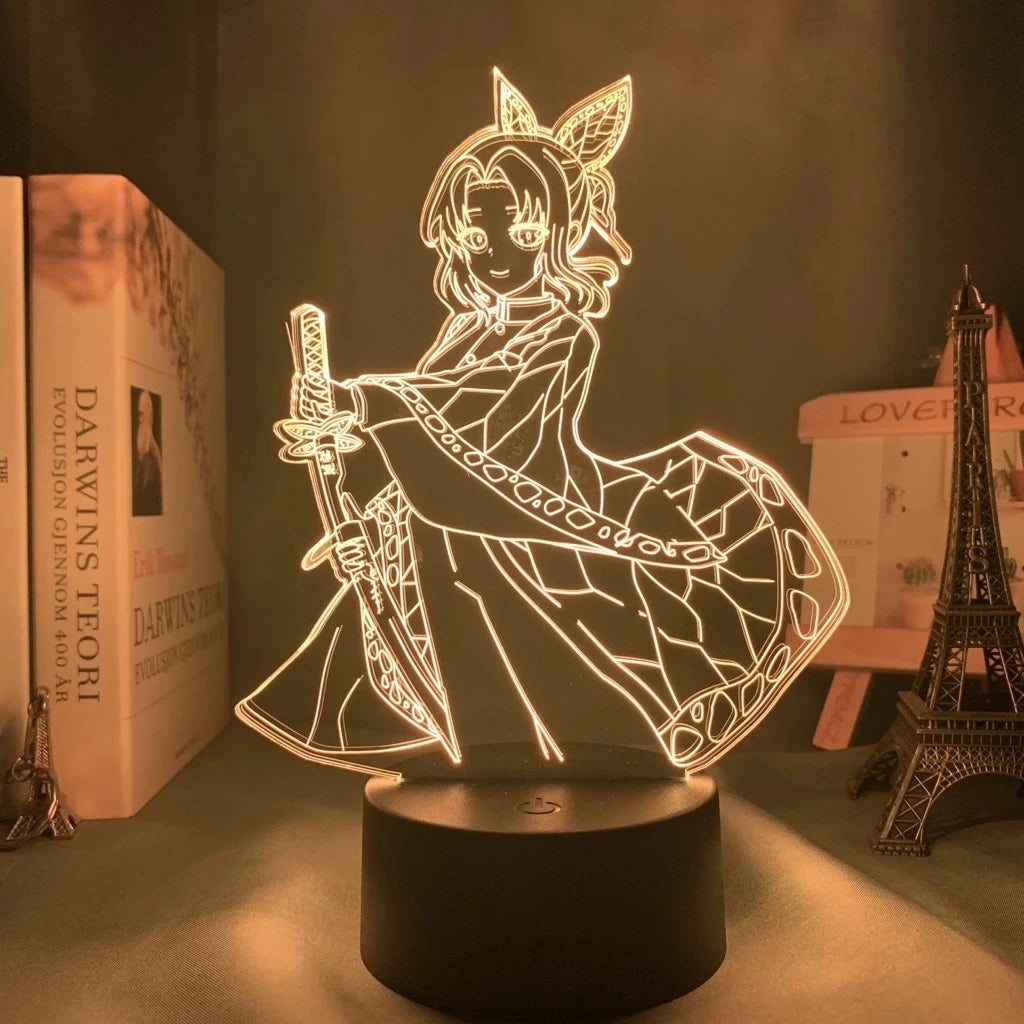 Demon Slayer LED Night Light Collection – 16-Color Anime Acrylic Lamps (37 Variants)