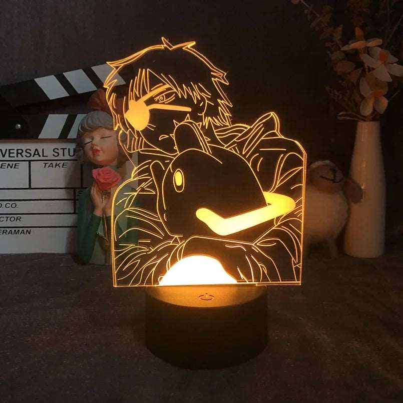Chainsaw LED Night Lamp – Anime 3D Light Display - Tokyowai