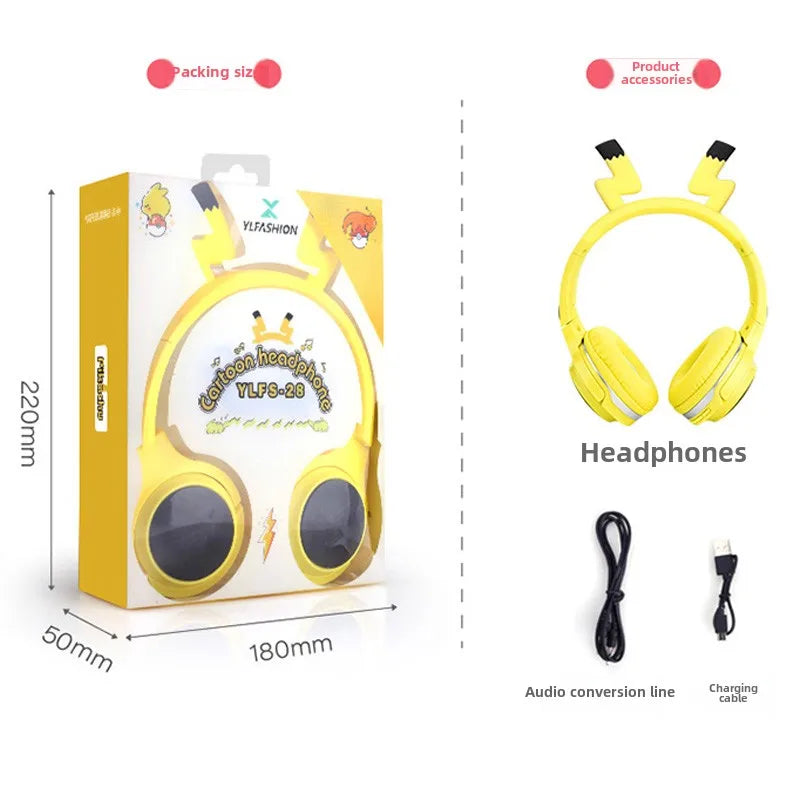 Pokemon Pikachu Wireless Headphones with Lightning Ears