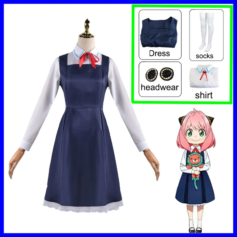 Spy x Family Anya Forger Cosplay Dress Set
