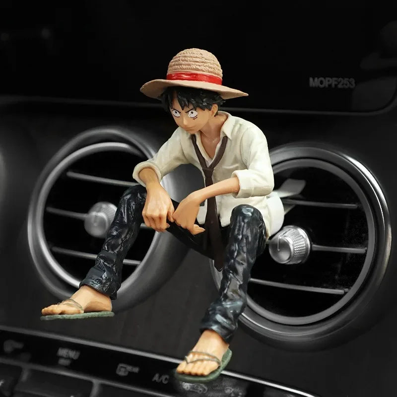 One Piece Car Vent Figures – Luffy & Ship Clip-On Decorations