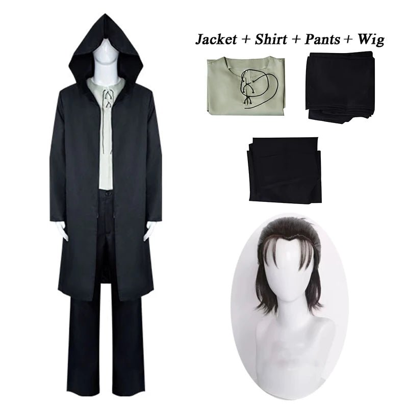 Attack on Titan Eren Jaeger Black Coat T-shirt Pants - Tokyowai