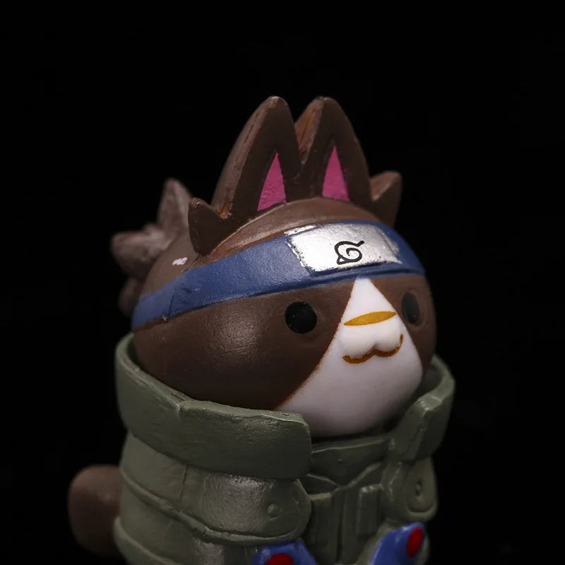 Naruto Cat Figures – 3cm Mini Ninja Cat Collectible Set (8 Pieces)