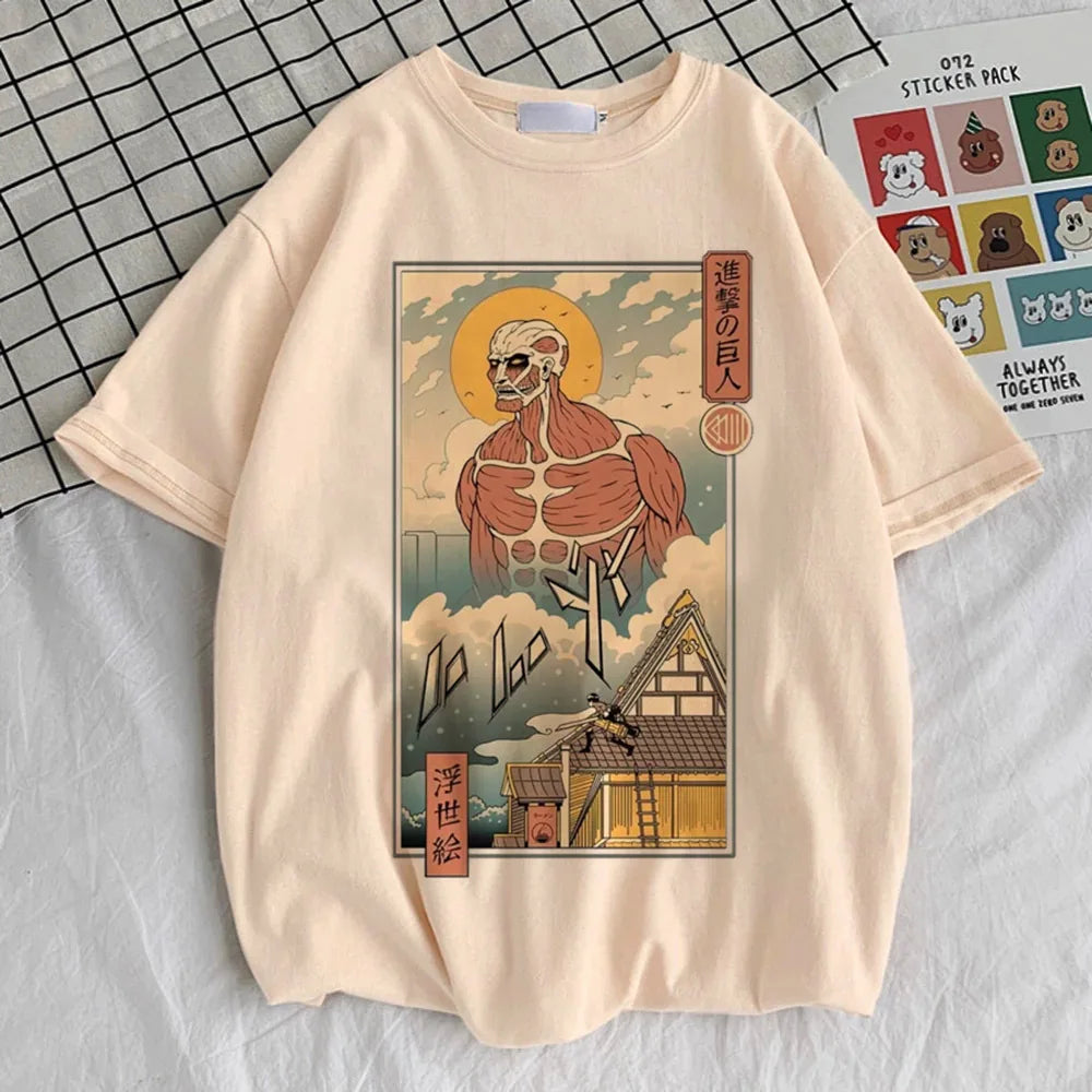 Attack on Titan Beige Graphic T-Shirt Collection