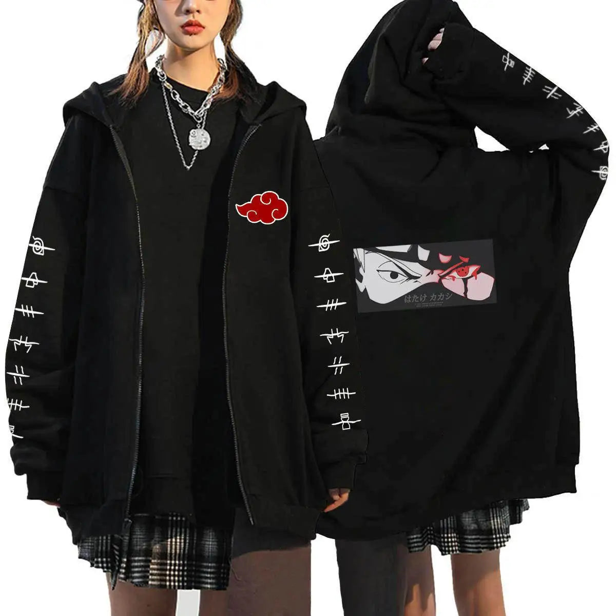 Itachi Uchiha Akatsuki Oversized Zip Hoodie