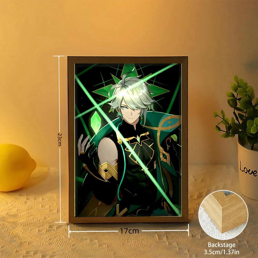 Genshin Impact LED Frame Light Art – Interactive and Captivating Wall Decor - Tokyowai