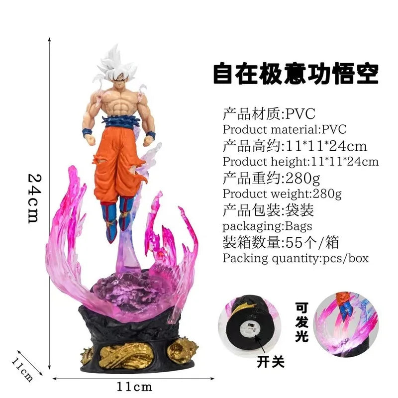 Ultra Instinct Goku LED Aura Figure – Dragon Ball Z Masterpiece