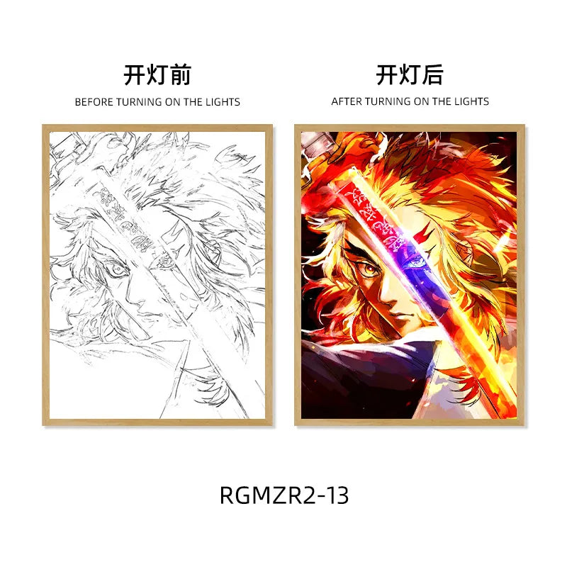 Demon Slayer Light-Up Art Frame - Tokyowai
