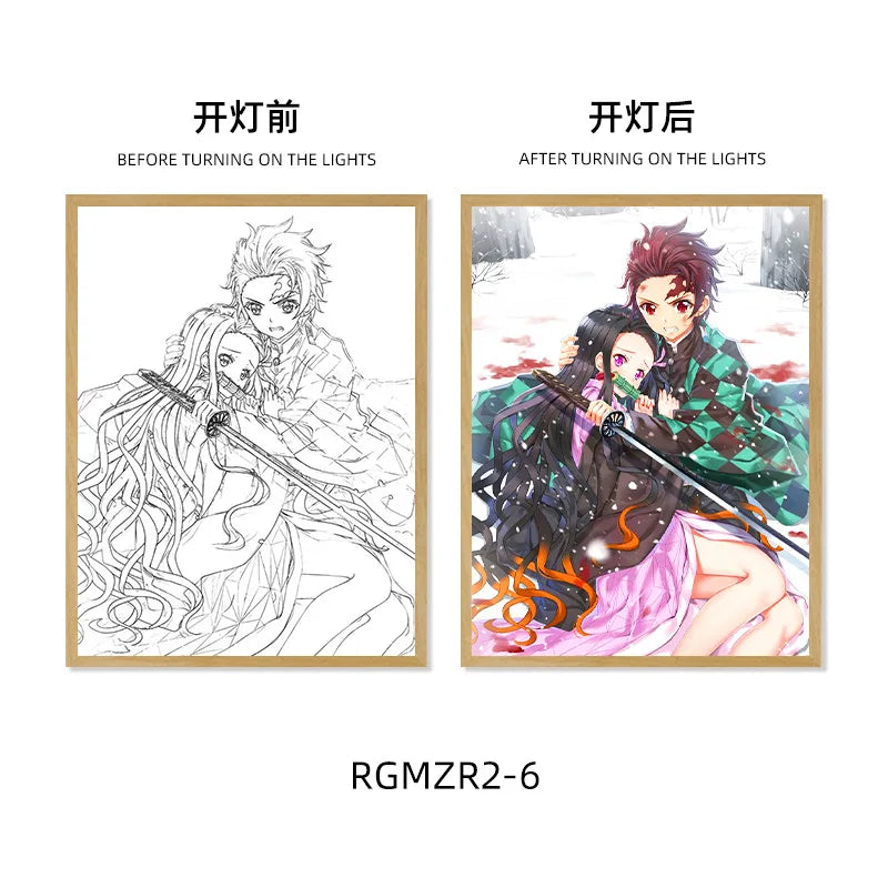 Demon Slayer Light-Up Art Frame - Tokyowai