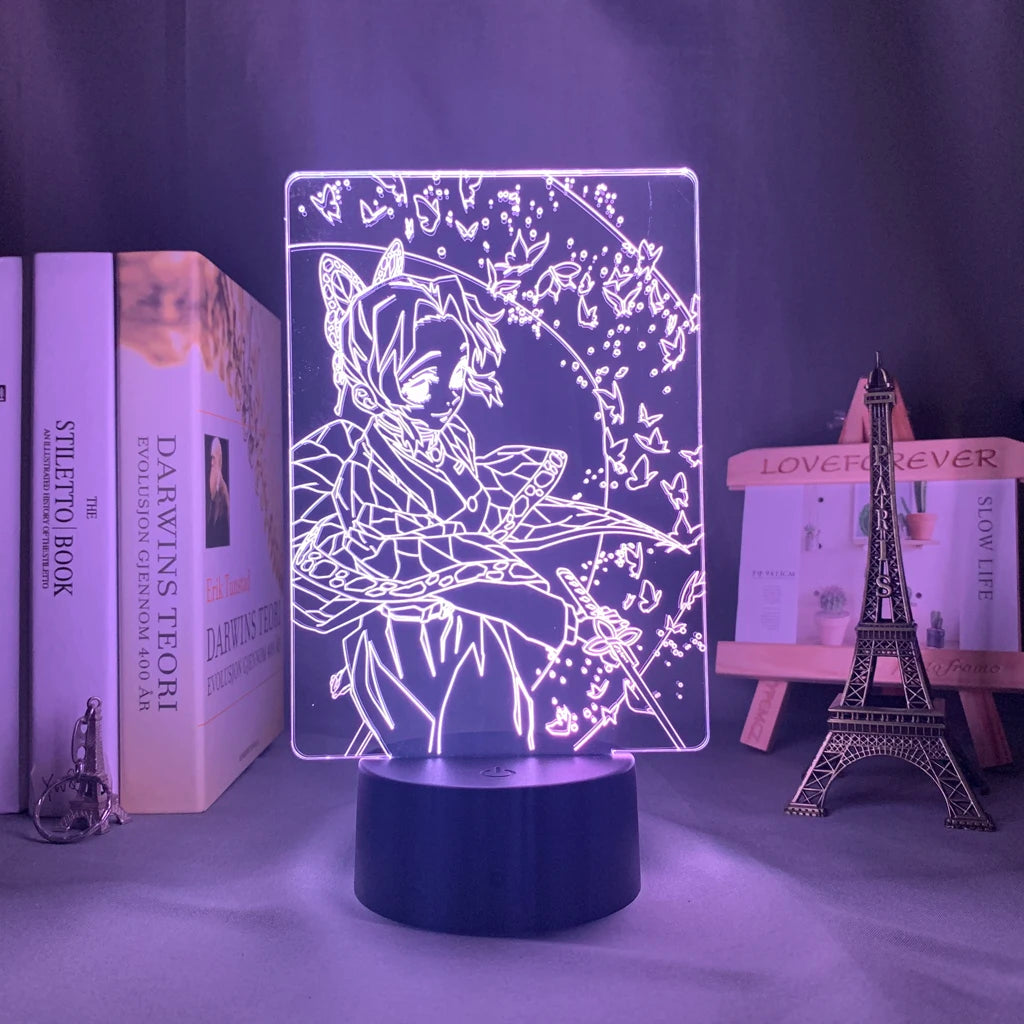 Demon Slayer LED Night Light Collection – 16-Color Anime Acrylic Lamps (37 Variants)