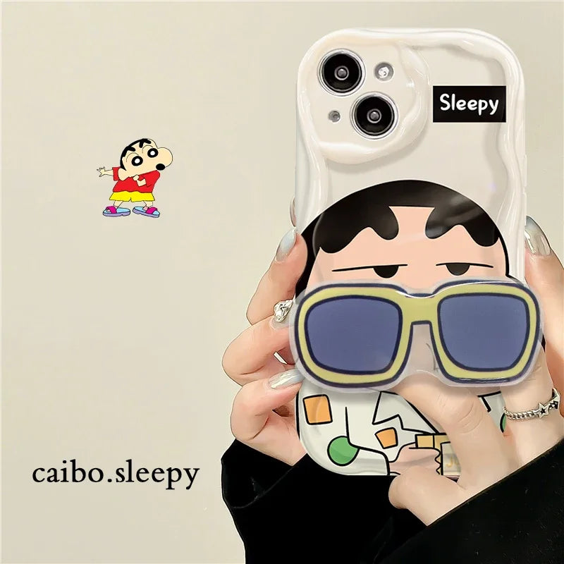 Crayon Shin Chan Glasses Support Case for iPhone - Tokyowai