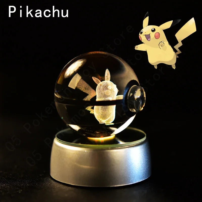 Pokémon 3D LED Crystal Ball Night Light