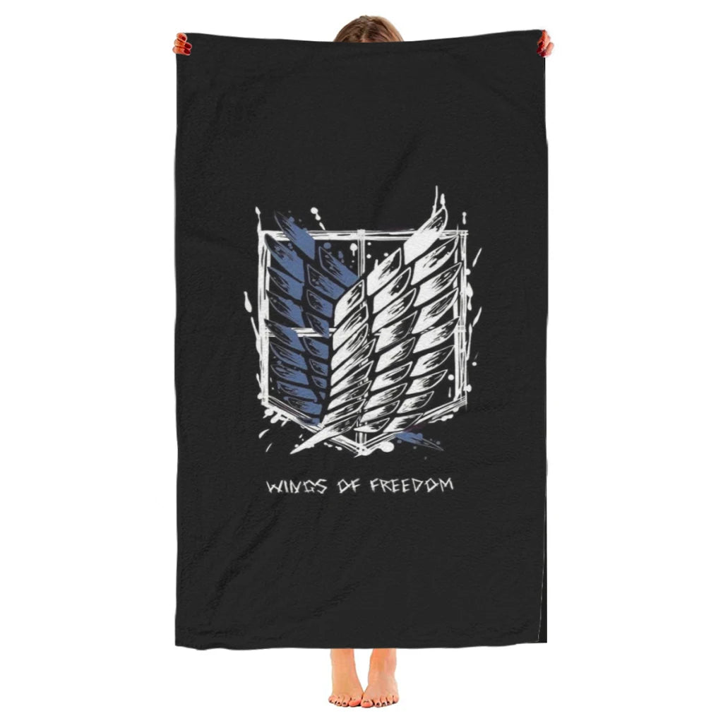 Attack on Titan Microfiber Beach Towel – Quick Dry and Sandproof