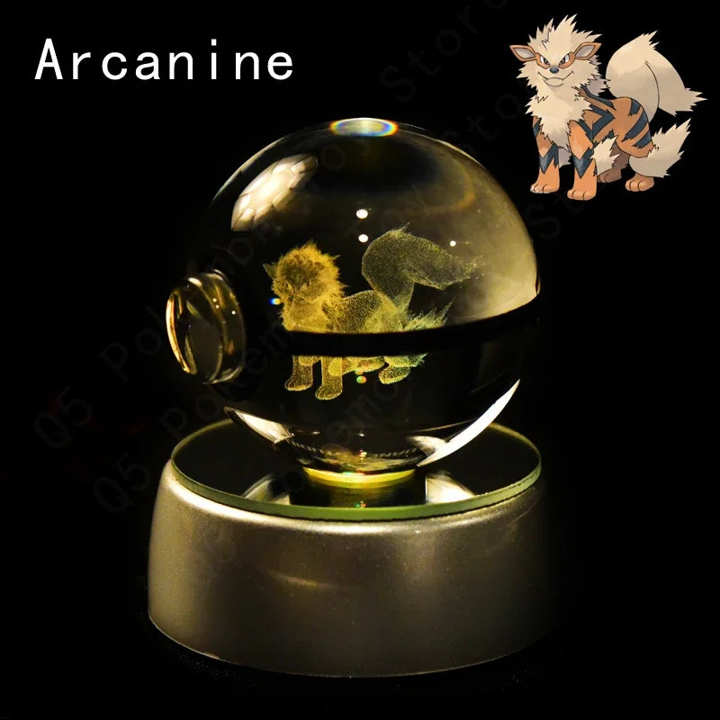 Pokémon 3D LED Crystal Ball Night Light