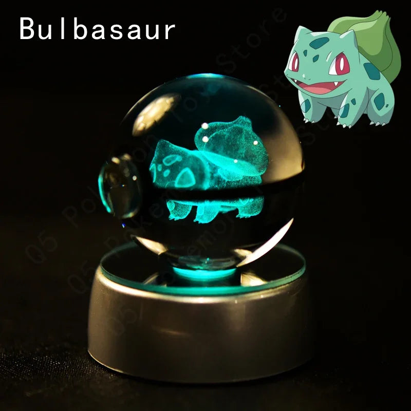 Pokémon 3D LED Crystal Ball Night Light