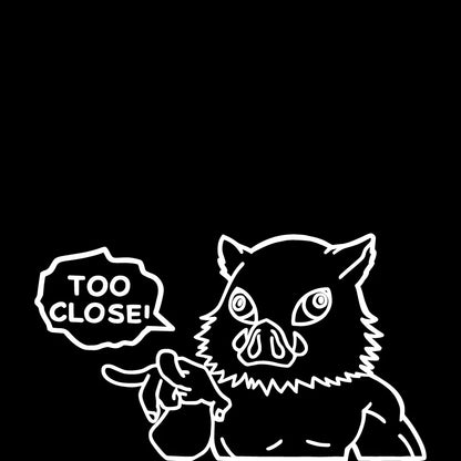 Inosuke Hashibira Peeking Car Window Sticker – Demon Slayer Edition