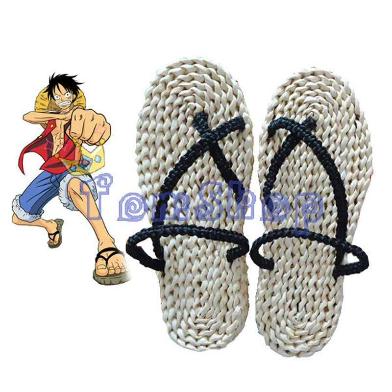 Luffy Cosplay Straw Sandals – Authentic Anime Footwear - Tokyowai