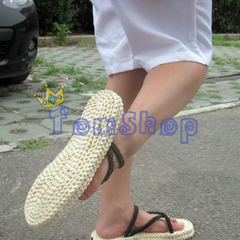 Luffy Cosplay Straw Sandals – Authentic Anime Footwear - Tokyowai