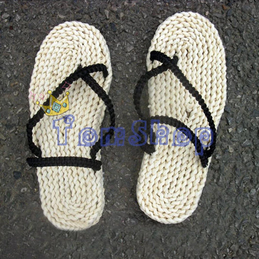Luffy Cosplay Straw Sandals – Authentic Anime Footwear - Tokyowai