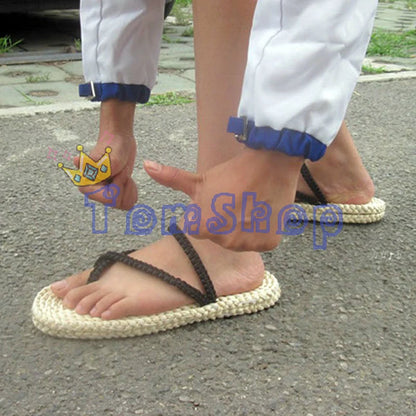 Luffy Cosplay Straw Sandals – Authentic Anime Footwear - Tokyowai