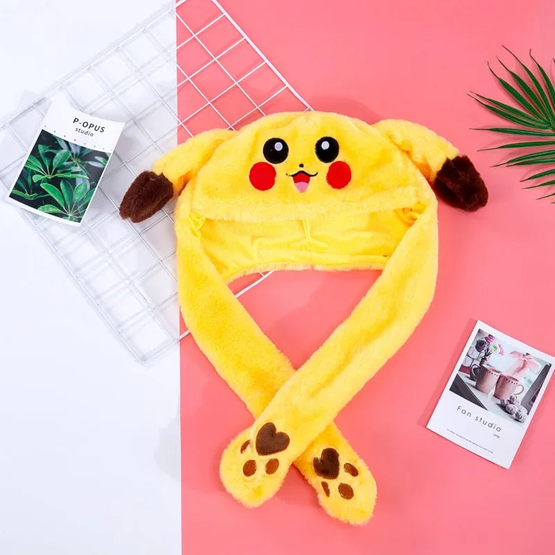 Pikachu LED Light-Up Plush Hat with Moving Ears - Tokyowai