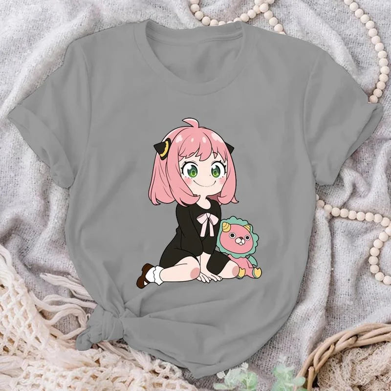 Anya Forger T-Shirt Women Fashion Short Sleeve Tees - Tokyowai