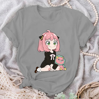 Anya Forger T-Shirt Women Fashion Short Sleeve Tees - Tokyowai