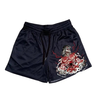 Attack On Titan Gym Shorts For Men Fitness - Tokyowai
