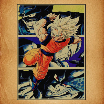 Dragon Ball Retro Poster Set – Unframed Wall Art Prints
