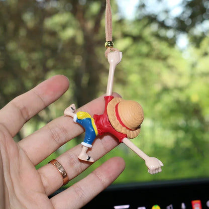 ONE PIECE Monkey D. Luffy Hanging Ornament – Stretch Arm Car Mirror Charm