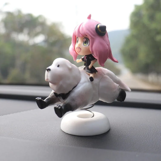 Spy x Family Anya & Bond Dashboard Bobble Toy Car Decoration Figure
