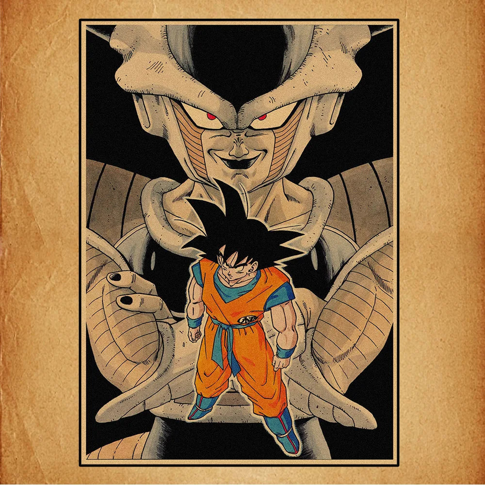 Dragon Ball Retro Poster Set – Unframed Wall Art Prints