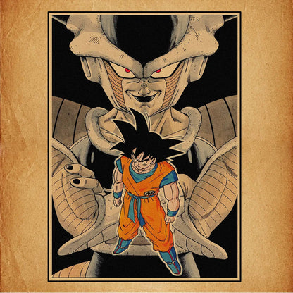 Dragon Ball Retro Poster Set – Unframed Wall Art Prints
