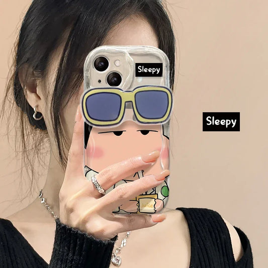 Crayon Shin Chan Glasses Support Case for iPhone - Tokyowai