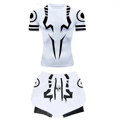 Jujutsu Kaisen Compression Set Fitness Suit for Men Quick Dry - Tokyowai