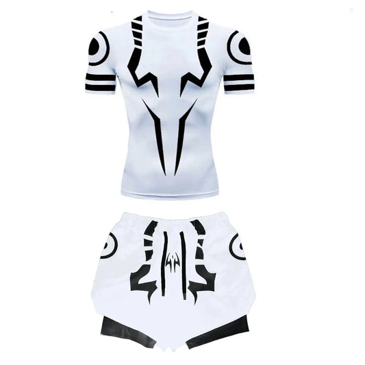 Jujutsu Kaisen Compression Set Fitness Suit for Men Quick Dry - Tokyowai