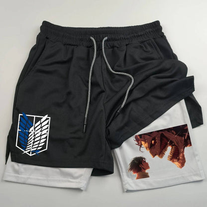 Attack on Titan Gym Shorts - Tokyowai