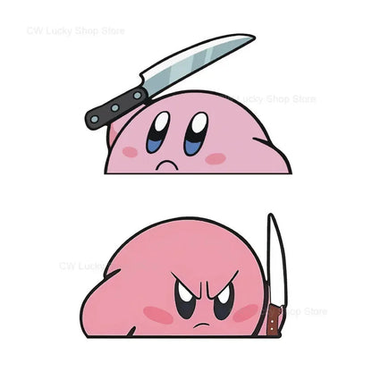 KirbyKnife Peeker Car Sticker