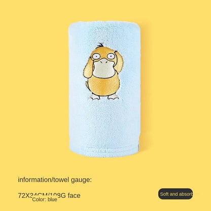 Pokémon GO Coral Fleece Face Towels – Pikachu, Psyduck & Jigglypuff (3 Variants)
