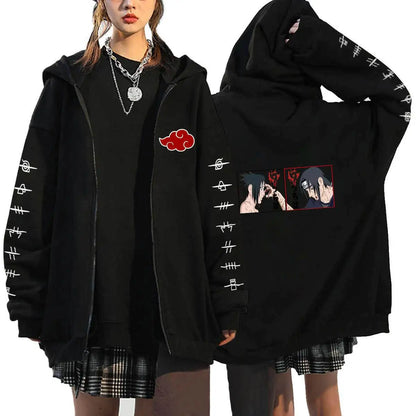 Itachi Uchiha Akatsuki Oversized Zip Hoodie