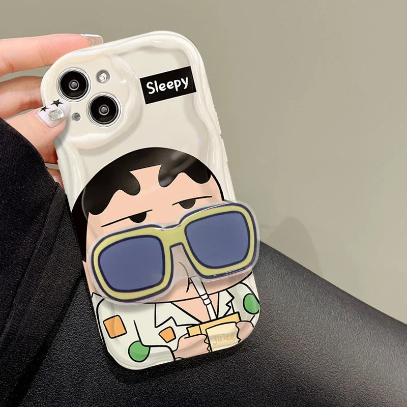 Crayon Shin Chan Glasses Support Case for iPhone - Tokyowai