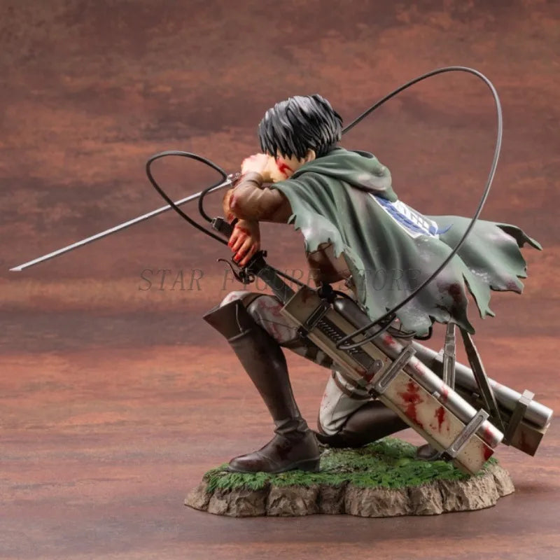 Attack On Titan Action Figure Levi Ackerman Figurine 18cm