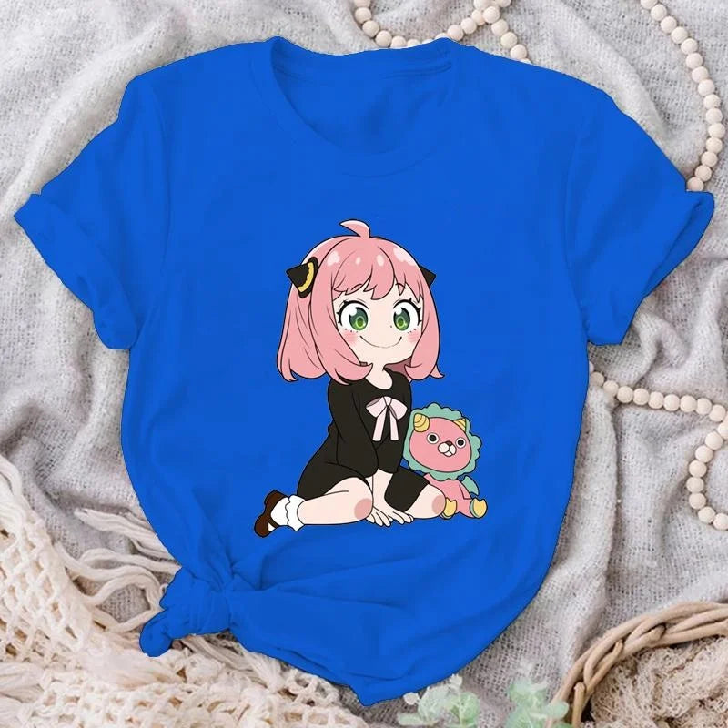 Anya Forger T-Shirt Women Fashion Short Sleeve Tees - Tokyowai