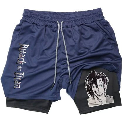 Attack on Titan Gym Shorts - Tokyowai
