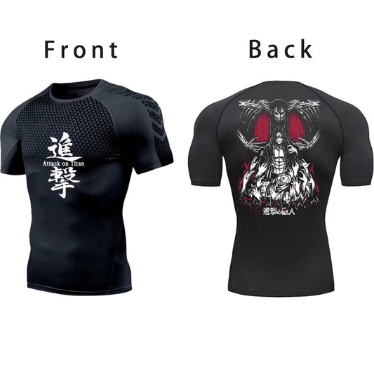 Attack on Titan Compression Gym Shirt - Tokyowai