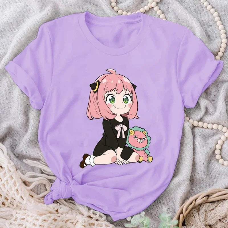 Anya Forger T-Shirt Women Fashion Short Sleeve Tees - Tokyowai