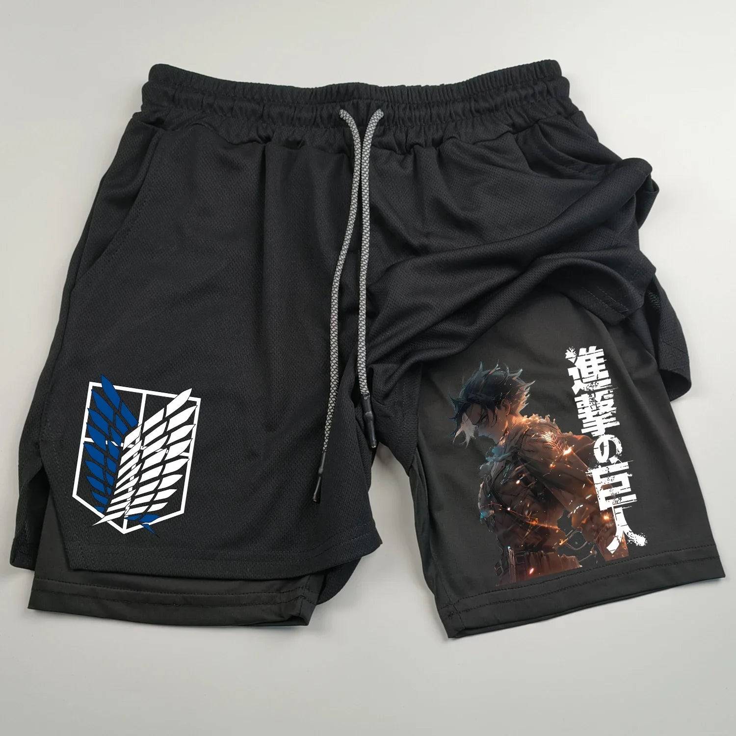 Attack on Titan Gym Shorts - Tokyowai
